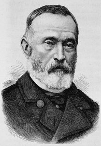 Portræt af general Clément Thomas (1809 - 1871). Indgravering af slutningen af det 19. århundrede i "Histoire de France"" af H. Martin. af Unknown artist