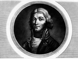 Portræt af general Louis Lazare Hoche (1768-1797). Indgravering i "" Komplet samling af historiske malerier fra den franske revolution, i tre bind.""" 1804. af Unknown artist