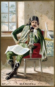 Portræt af general Marceau (1769 - 1796). Kromolitografi i slutningen af det 19. århundrede. af Unknown artist