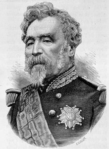 Portræt af General de la Motterouge. Indgravering af slutningen af det 19. århundrede i "Histoire de France"" af H. Martin. af Unknown artist