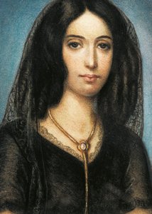 Portræt af George Sand af Unknown artist