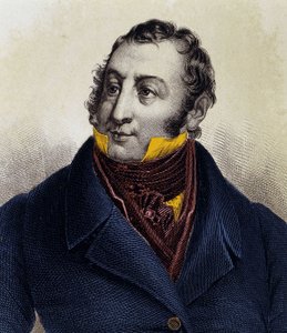 Portræt af Gioacchino Rossini (1792-1868), gravering 1800-tallet. af Unknown artist