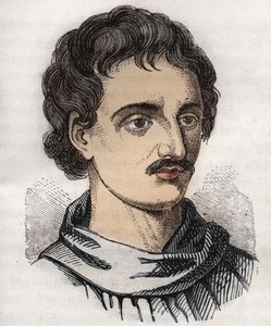 Portræt af Giordano Bruno (1548-1600), italiensk dominikansk munk, filosof, matematiker, digter og astrolog. af Unknown artist