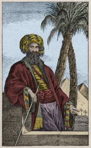 Portræt af Giovanni Battista (Gianbattista) Belzoni (1778-1823), italiensk opdagelsesrejsende og arkæolog, der gjorde vigtige arkæologiske opdagelser i Egypten - Portræt af Giovanni Battista Belzoni (1778-1823), italiensk opdagelsesrejsende og arkæolog, gr af Unknown artist
