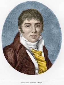 Portræt af Giovanni Simone Mayr (Johann Simon Mayr), italiensk komponist (1763-1845) af Unknown artist