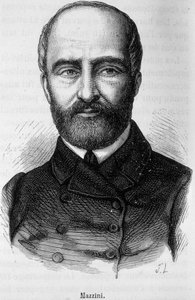 Portræt af Giuseppe Mazzini, italiensk patriot og revolutionær (1805 eller 1808 - 1872) af Unknown artist