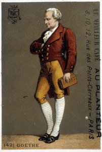 Portræt af Goethe. Tegning sd. 19. århundrede. Portræt af Goethe i fødder. Tegning sd. 19. århundrede. af Unknown artist