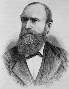 Portræt af Gustave Flourens (1838 - 1871). Indgravering af slutningen af det 19. århundrede i "Histoire de France"" af H. Martin. af Unknown artist