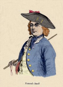 Portræt af Hannah Snell (1723-1792) kvindelig soldat, var en englænder, der tog rollen som en mand for at blive soldat. af Unknown artist