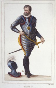 Portræt af Henrik IV (1553-1610), konge af Frankrig, gravering af 1830 af Unknown artist