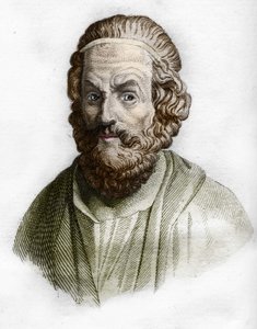 Portræt af Homer (9. århundrede f.Kr.) græsk digter. i Rollins oldtidshistorie.1829 af Unknown artist