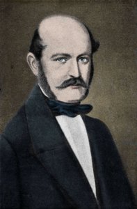 Portræt af Ignaz Philip Semmelweis (Semmelweiss), ungarsk fødselslæge (1818-1865). af Unknown artist