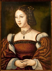 Portræt af Isabella af Portugal (1503-1539) - Maleri af en anonym mester sd ca. 1526, olie på træ 40 x 29 cm, midten af 1500-tallet (Portræt af Isabel de Portugal, af en ukendt mester, olie på panel, midten fra det 16. århundrede) - Museum of An af Unknown artist