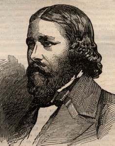Portræt af James Russell Lowell (1819-1891), amerikansk digter. Indgravering i "" The illustrated London News "" af 20. marts 1858. af Unknown artist