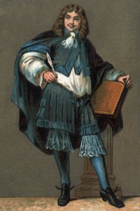 Portræt af Jean Baptiste Poquelin dit Moliere (1622-1673) Chromolithography circa 1890. af Unknown artist