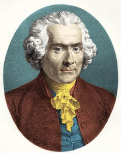 Portræt af Jean Jacques Rousseau (1712-1778). af Unknown artist