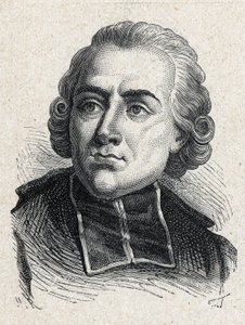 Portræt af Jean Sibrake (Jean-Sibrakes) (eller Siffrein) abbe Maury (1746-1817), fransk kardinal og arkevek i Paris, medlem af Academy francaise - Indgravering af 1889 af Unknown artist