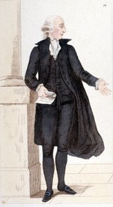 Portræt af Jean Sylvain BAILLY (1736-1793), forfatter, astronom og politiker valgt til Académie francaise. Forfatter til især astronomiens historie. Han blev guillotineret for at hjælpe Louis XVI med at flygte. Stik fra 1830. af Unknown artist