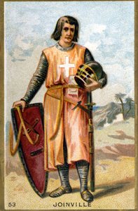 Portræt af Jean de Joinville (1225 - 1317) fransk klummeskribent. Kromolitografi af det 19. århundrede. af Unknown artist