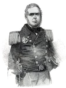 Portræt af John Pascoe Grenfell (1800-1869) flådeofficer og diplomat fra Empire of Brazil - Indgravering 1852 af Unknown artist