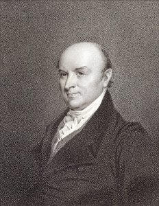 Portræt af John Quincy Adams (1767 - 1848), søn af præsident John Adams og præsident for USA (1825 - 1829). Gravering sd. 19. århundrede. af Unknown artist