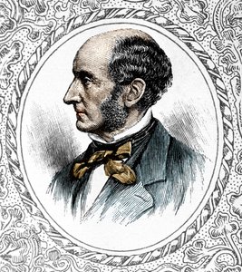 Portræt af John Stuart Mill. Britisk filosof og økonom 1806 til 1873 af Unknown artist