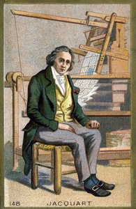 Portræt af Joseph Marie Jacquard (1752-1834), fransk mekaniker opfinder af væven. Kromolitografi i slutningen af det 19. århundrede. af Unknown artist