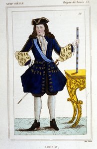 Portræt af kong Ludvig XV (1710 - 1774). af Unknown artist