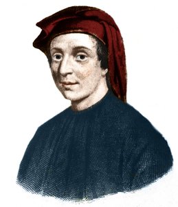 Portræt af Leonardo Fibonacci (1170-1245). (Leonard af Pisa). italiensk matematiker. af Unknown artist