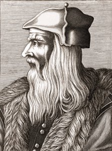 Portræt af Leonardo da Vinci (Leonardo da Vinci) (1452 - 1519). af Unknown artist