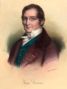 Portræt af Louis-Joseph Gay-Lussac (Louis Joseph Gay Lussac) (1778 - 1850), fransk kemiker og fysiker. Indgravering af det 19. århundrede. Privat samling. af Unknown artist