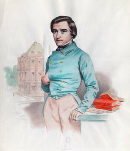 Portræt af Louis Blanc (1811 - 1882), fransk politiker og historiker. Indgravering af det 19. århundrede. Privat samling. af Unknown artist