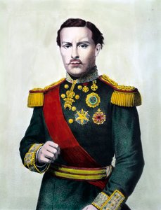 Portræt af Ludvig I af Portugal (1838-1889) Konge af Portugal Gravering af det 19. århundrede Privat samling af Unknown artist