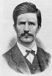 Portræt af Louis Rossel (1844 - 1871). Indgravering af slutningen af det 19. århundrede i "Histoire de France"" af H. Martin. af Unknown artist