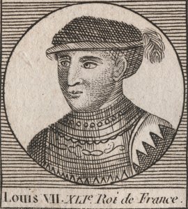 Portræt af Louis VII dit le Jeune (1120-1180), frankernes konge fra 1137 til 1180 - Ludvig VII (kaldet den yngre eller den unge), kongen af frankerne - gravering fra "Instruction sur l