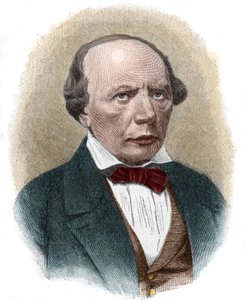 Portræt af Ludwig Uhland (1787-1862), tysk romantisk digter. af Unknown artist