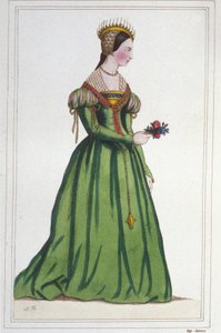 Portræt af Marguerite de France (1523 - 1574), datter af Francois I og Claude de France. Stik fra 1830 af Unknown artist
