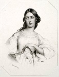 Portræt af Maria Garcia kaldet Malibran (1808-1836), sangerinde og mezzosopran. af Unknown Artist