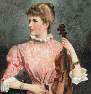 Portræt af Marie Soldier (1863-1955), violinist. af Unknown artist