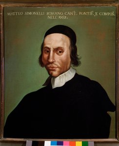 Portræt af Matteo Simonelli (1618-1696) italiensk komponist Anonym maleri. 1662. Bologna, Civic Museum Museum af Unknown artist