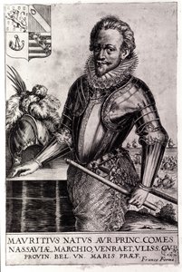 Portræt af Maurice de Nassau, Prins af Orange (f i Dillenburg af Unknown artist
