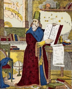 Portræt af Michel de Notre Dame (Nostradamus) Fransk astrolog - Portræt af Nostradamus, Michel de Notre Dame (1503-1566) Fransk astrolog og læge - Gravering af Unknown artist