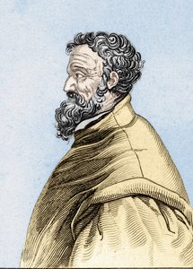 Portræt af Michelangelo Buonarroti dit Michelangelo (Michelangelo eller Michel Ange af Unknown artist