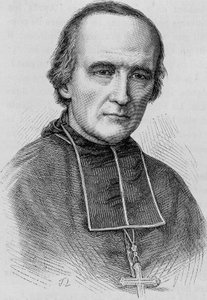 Portræt af Monsignor Darboy (1813 - 1871), ærkebiskop af Paris. Indgravering af slutningen af det 19. århundrede i "Histoire de France"" af H. Martin. af Unknown artist