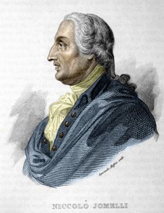 Portræt af Niccolo JOMDELLI italiensk komponist 10. september 1714 (Aversa) - 25. august 1774 (Napoli) gravering 19. århundrede af Unknown artist