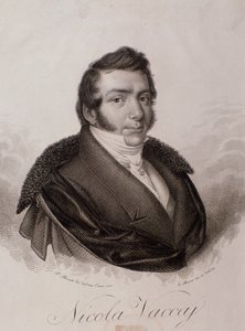 Portræt af Nicola Vaccai (gravering af Unknown artist