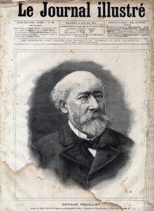 Portræt af Octave Feuillet (1821-1890), fransk romanforfatter, dramatiker og akademiker - Indgravering i "Le journal illustrious"" fra 1891 af Unknown artist