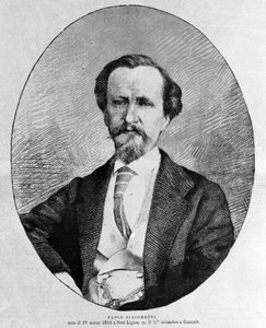 Portræt af Paolo Giacometti (1816-1882) italiensk forfatter. af Unknown artist