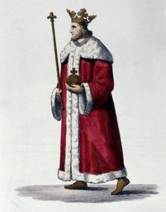 Portræt af Pepin III kendt som Pepin the Brief (714-768) konge af Frankrig. af Unknown artist