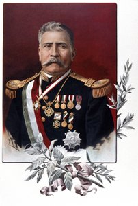 Portræt af Porfirio Diaz, mexicansk general og statsmand (Oaxaca af Unknown artist